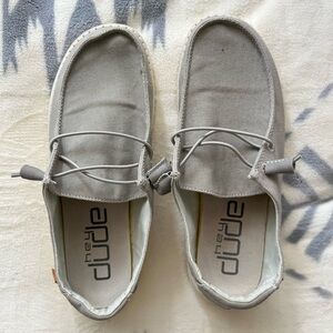 Grey Hey Dude slip ons
